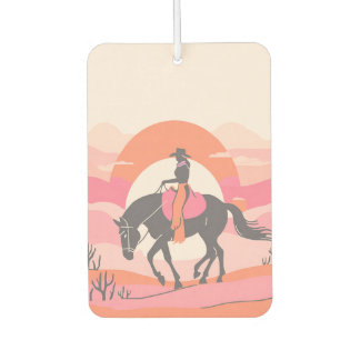 Desert Skies with Cowgirl Riding her Horse Air Freshener