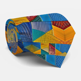 Desert Sky Colors - Quilt Patches Collage Neck Tie