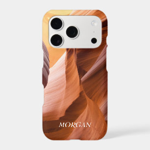Desert Slot Canyon or Your Photo, White Name iPhon iPhone 17 Pro Case