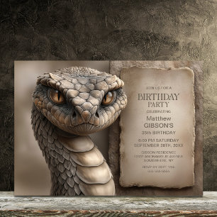 Desert Snake Birthday Party Invitation