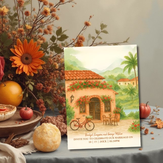 Desert Southwest golden Sunset Destination Wedding Invitation (Creator Uploaded)