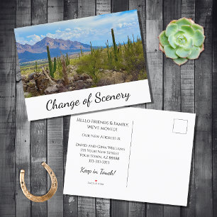 Desert Southwest New Home Elegant Moving Announcement Postcard