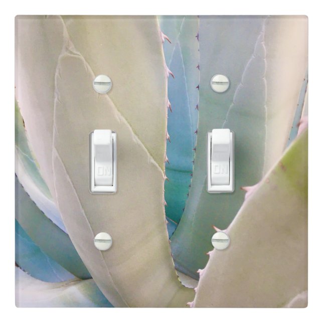Desert Southwest Succulent Cactus  Light Switch Cover (In Situ)