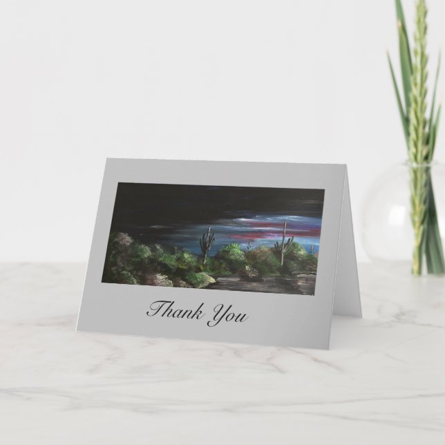 Desert Southwest Thank You Greeting Card (Front)