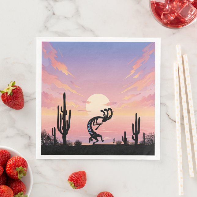 Desert Southwestern Kokopelli Paper Dinner Napkins (Insitu)