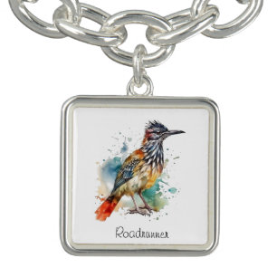 Desert Spirit, Roadrunner in Watercolor custom Bracelet