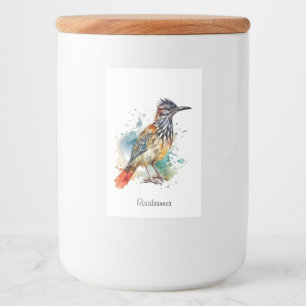 Desert Spirit, Roadrunner in Watercolor custom Food Label