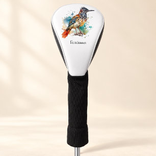 Desert Spirit, Roadrunner in Watercolor custom Golf Head Cover