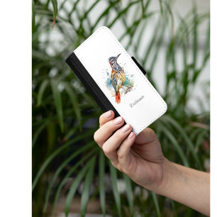 Desert Spirit, Roadrunner in Watercolor custom iPhone 8/7 Wallet Case