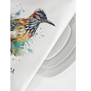 Desert Spirit, Roadrunner in Watercolor, custom Kitchen Towel