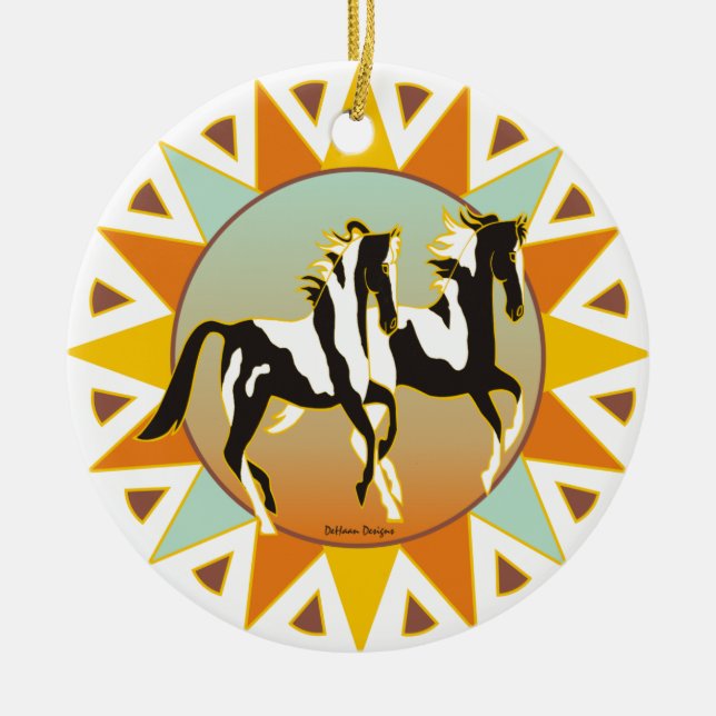 Desert Star Paint Horse Ornament (Front)