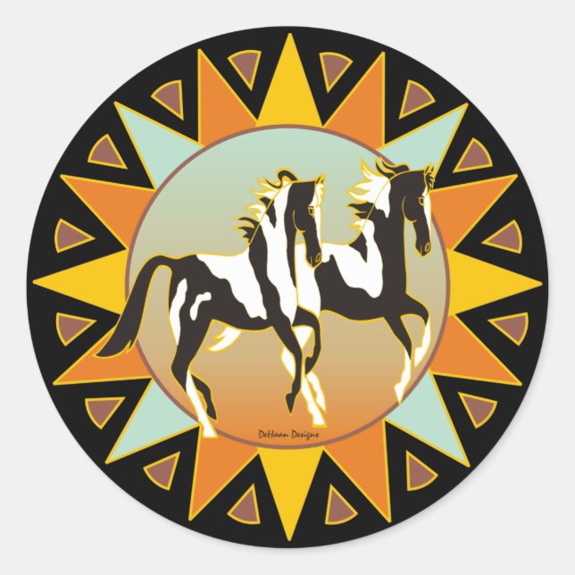 Desert Star Paint Horse Sticker (Front)