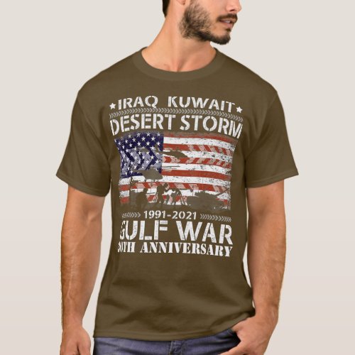 Desert Storm 30th Anniversary 19912021 Father Vete T_Shirt