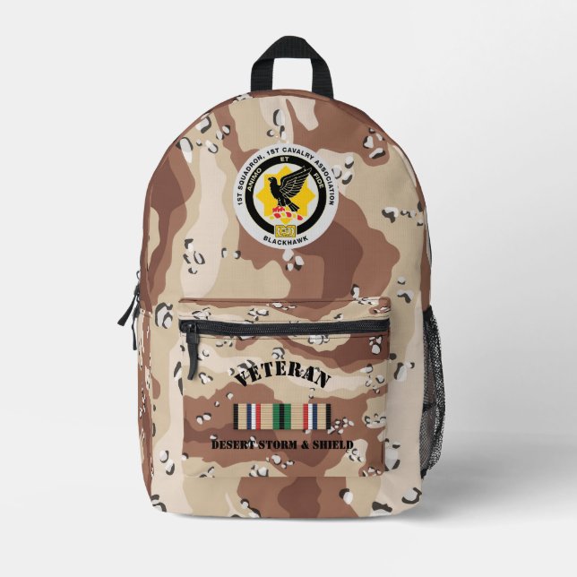 Desert Storm Camo Cavalry Backpack (Front)