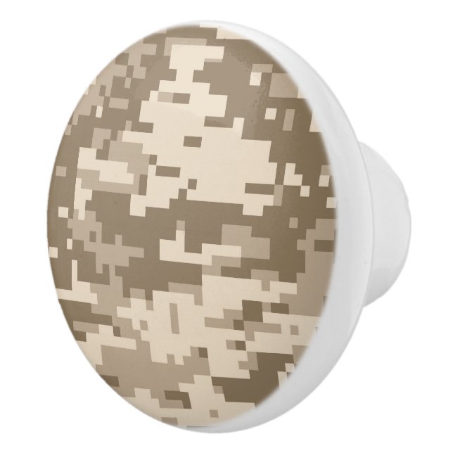 Desert Storm Digital Camo Camouflage Customizable Ceramic Knob (Right)