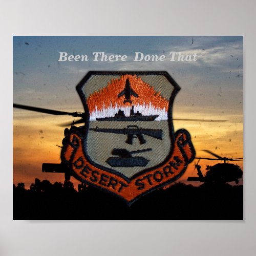Desert Storm Gulf War Veterans Vets Patch Poster