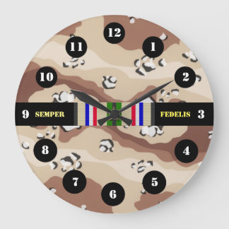DESERT STORM MARINE 1 STAR CLOCK