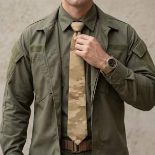 Desert Storm Tactical Camouflage Pattern Neck Tie