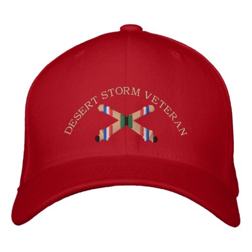 Desert Storm Veteran Artillery Crossed Cannon Hat