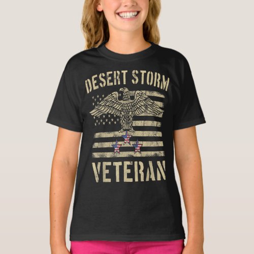 desert storm veteran  eagle stars and stripes T_Shirt