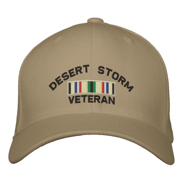 Desert Storm Veteran Embroidered Baseball Cap (Front)