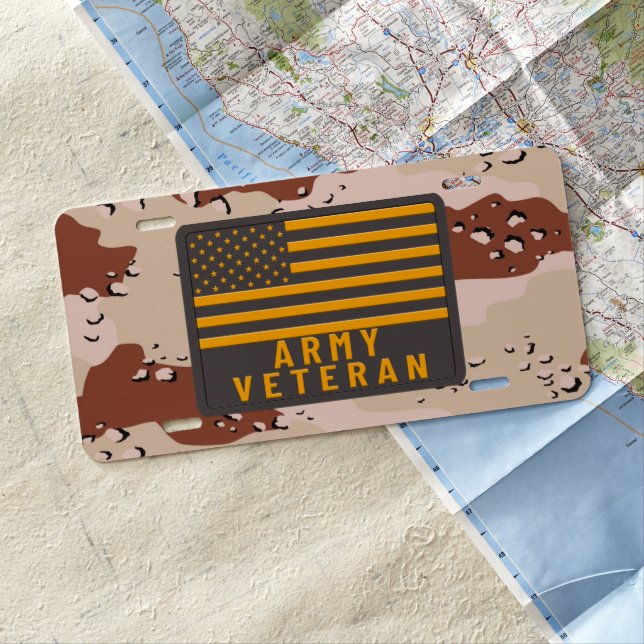 Desert Storm Veteran License Plate (In Situ)
