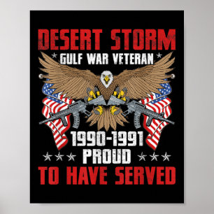 Desert Storm Veteran Pride Persian Gulf War Poster