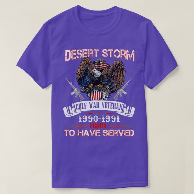 Desert Storm Veteran Pride Persian Gulf War Servic T-Shirt (Design Front)