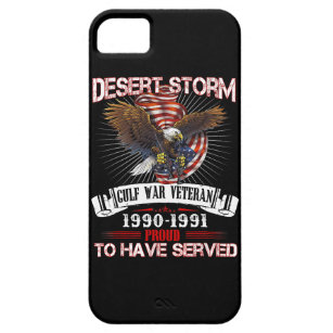 Desert Storm Veteran T Shirt Veteran Proud for Fat iPhone SE/5/5s Case
