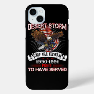 Desert Storm Veteran T Shirt Veteran Proud for Fat iPhone 15 Plus Case