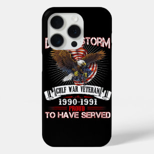 Desert Storm Veteran T Shirt Veteran Proud for Fat iPhone 15 Pro Case