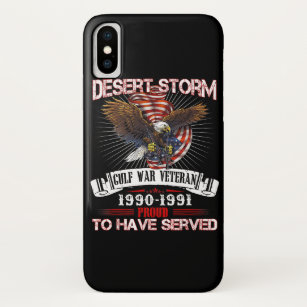 Desert Storm Veteran T Shirt Veteran Proud for Fat iPhone XS Case