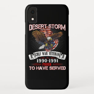 Desert Storm Veteran T Shirt Veteran Proud for Fat iPhone XR Case