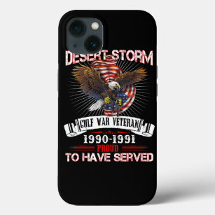 Desert Storm Veteran T Shirt Veteran Proud for Fat iPhone 13 Case