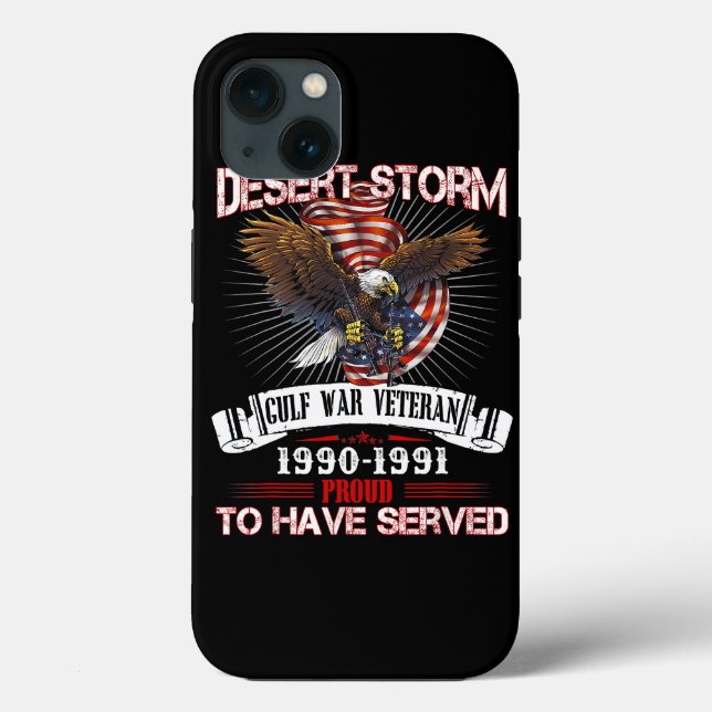 Desert Storm Veteran T Shirt Veteran Proud for Fat Case-Mate iPhone Case (Back)