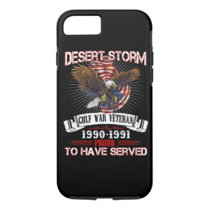 Desert Storm Veteran T Shirt Veteran Proud for Fat iPhone 8/7 Case