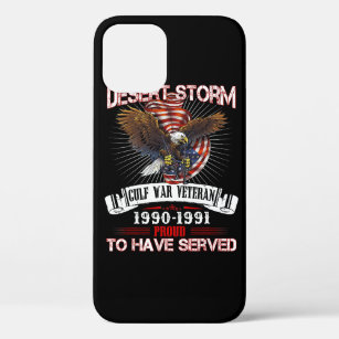 Desert Storm Veteran T Shirt Veteran Proud for Fat iPhone 12 Case