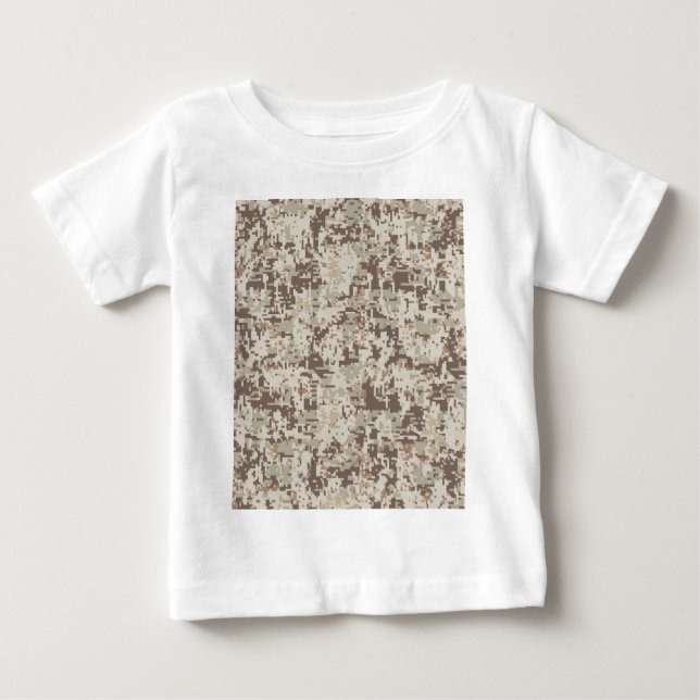 Desert Style Digital Camouflage Beige Decor Baby T-Shirt (Front)