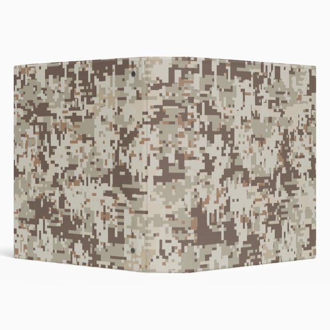 Desert Style Digital Camouflage Beige Decor Binder (Background)