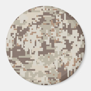 Desert Style Digital Camouflage Beige Decor Magnet