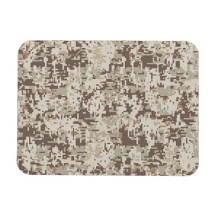 Desert Style Digital Camouflage Beige Decor Magnet