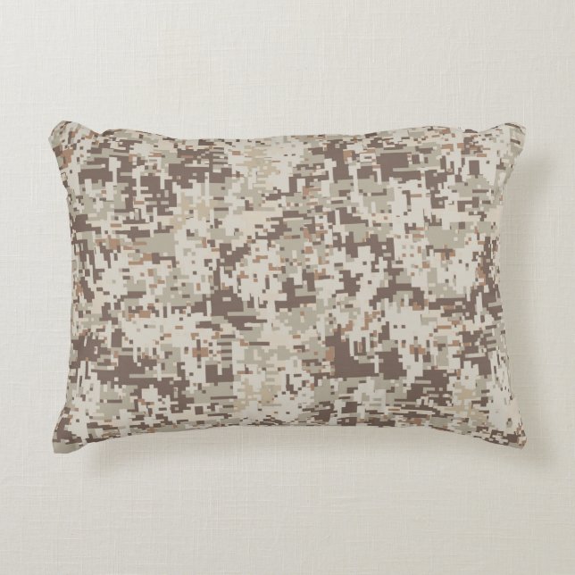 Desert Style Digital Camouflage Decor Decorative Pillow (Front)