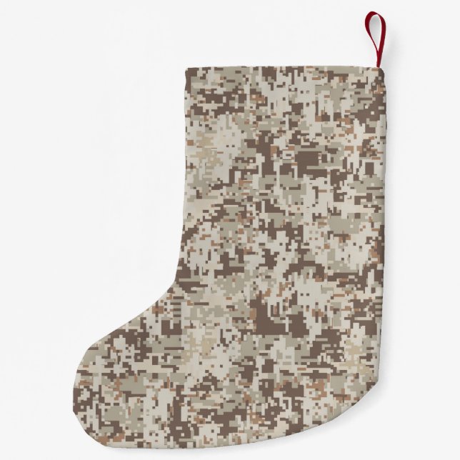 Desert Style Digital Camouflage Decor Small Christmas Stocking (Back)