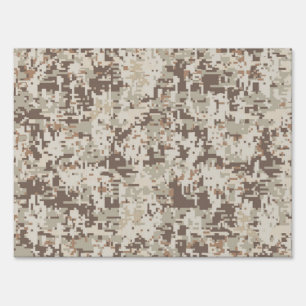 Desert Style Digital Camouflage Decor Yard Sign