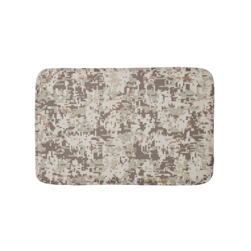 Desert Style Digital Camouflage Pixels Decor Bathroom Mat