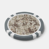 Desert Style Digital Camouflage Pixels Decor Poker Chips (Single)