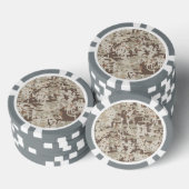 Desert Style Digital Camouflage Pixels Decor Poker Chips (Stack)