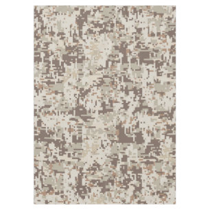 Desert Style Digital Camouflage Pixels Decor Tablecloth