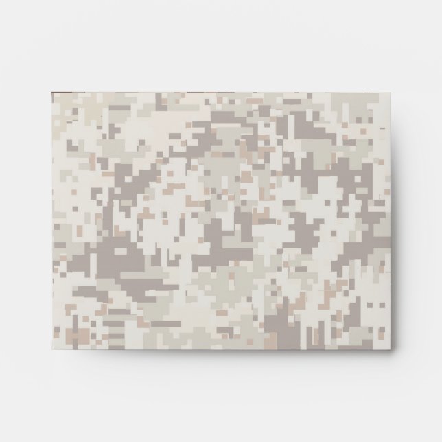 Desert Style Digital pixel beige Camouflage Envelope (Front)