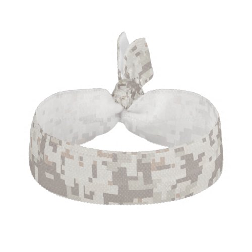 Desert Style Digital pixel beige Camouflage Ribbon Hair Tie